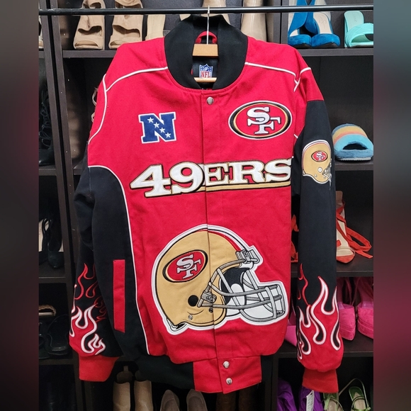NFL 49ers Red and Black Jacket - Picture 1 of 4